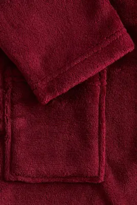 Robe de chambre avec détails brodés - Rouge foncé/A — photo 2