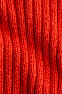 Pull en maille côtelée - Rouge vif — photo 5