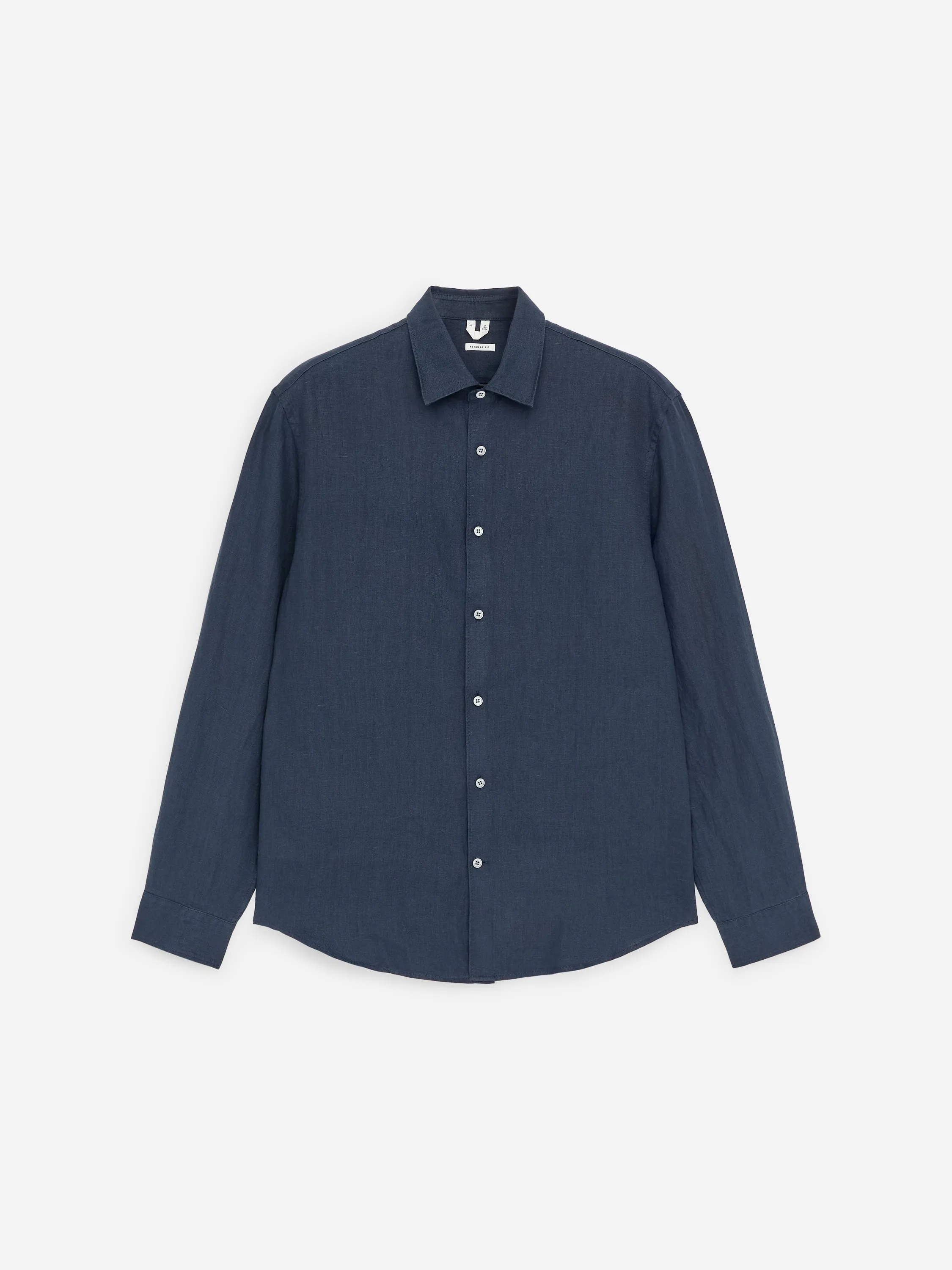 Chemise en lin classique - Bleu foncé