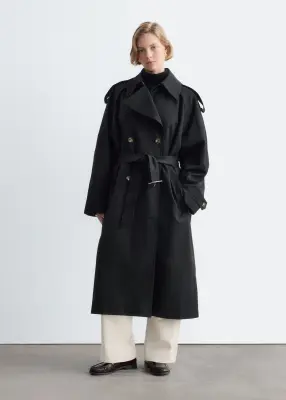 Trench-coat décontracté - Noir — photo 2