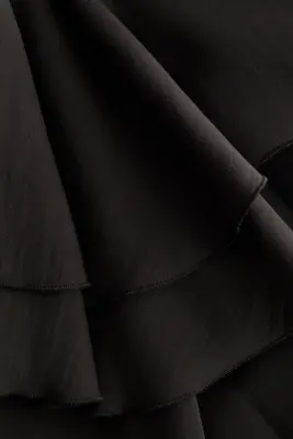 Jupe asymétrique volantée - Noir — photo 4