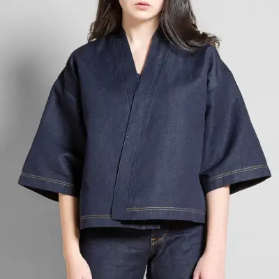 Veste Kimono lin metis Chantala — photo 1