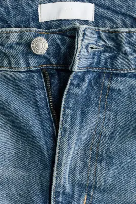 Mom Slim Fit High Waist Ankle Jeans - Bleu denim — photo 3