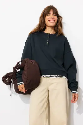 Sweat-shirt à effet superposé — photo 2