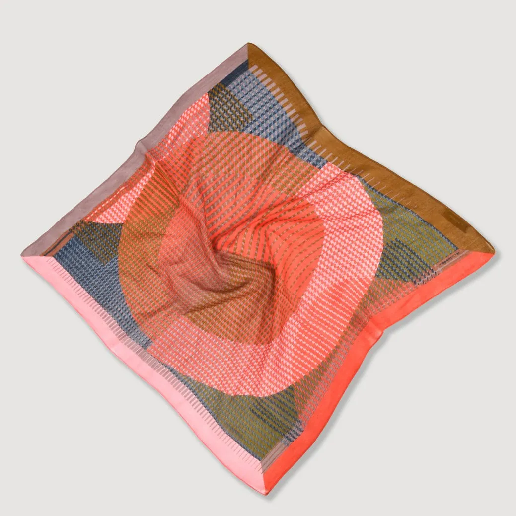 Foulard Op corail kaki- Ma Poésie