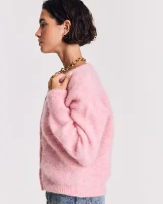 Cardigan Douceur rose pâle — photo 5