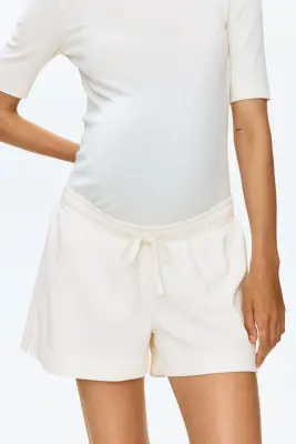 MAMA Short en molleton - Crème — photo 1