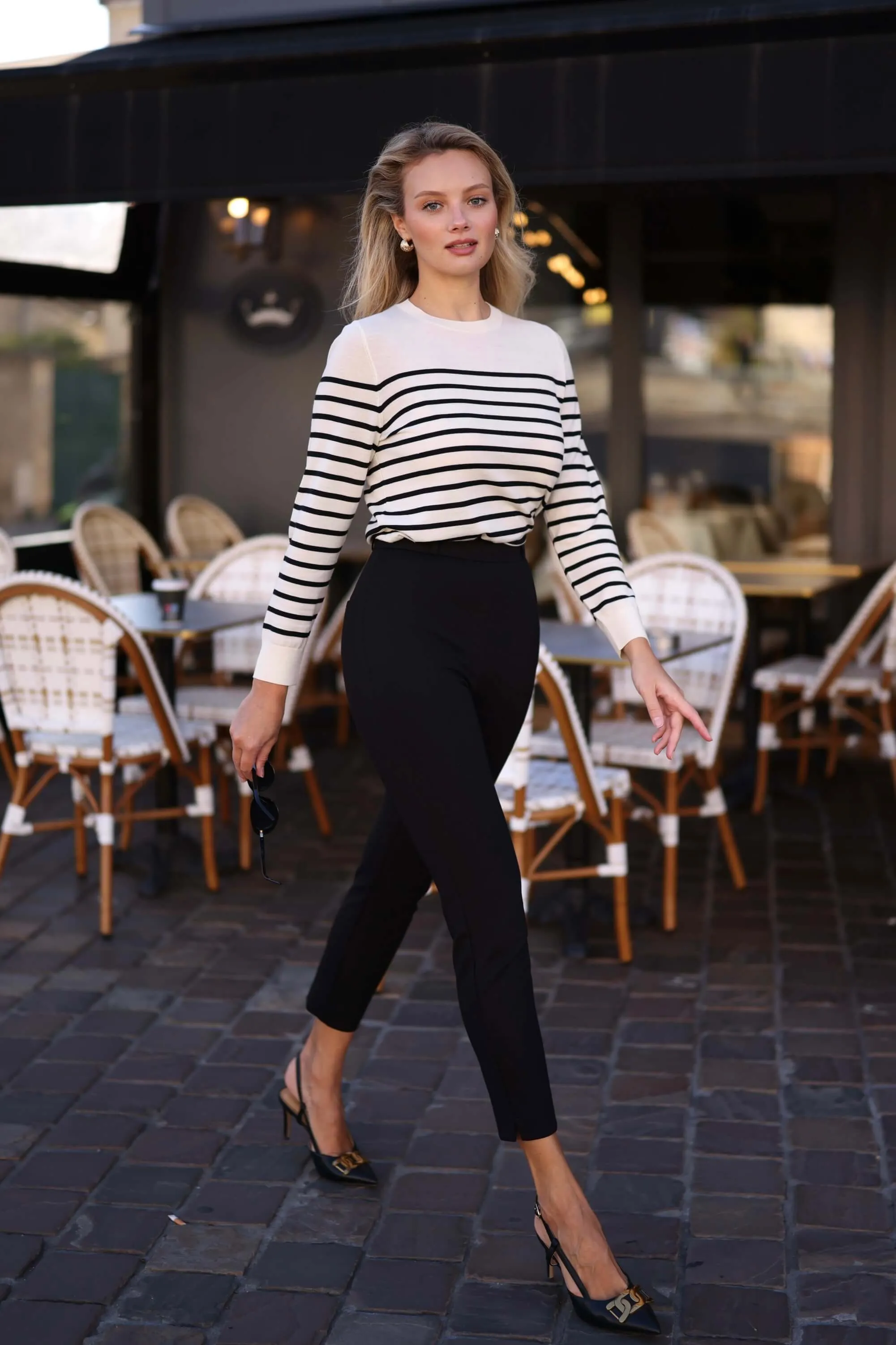 Gabrielle Slim Fit Pants - Black