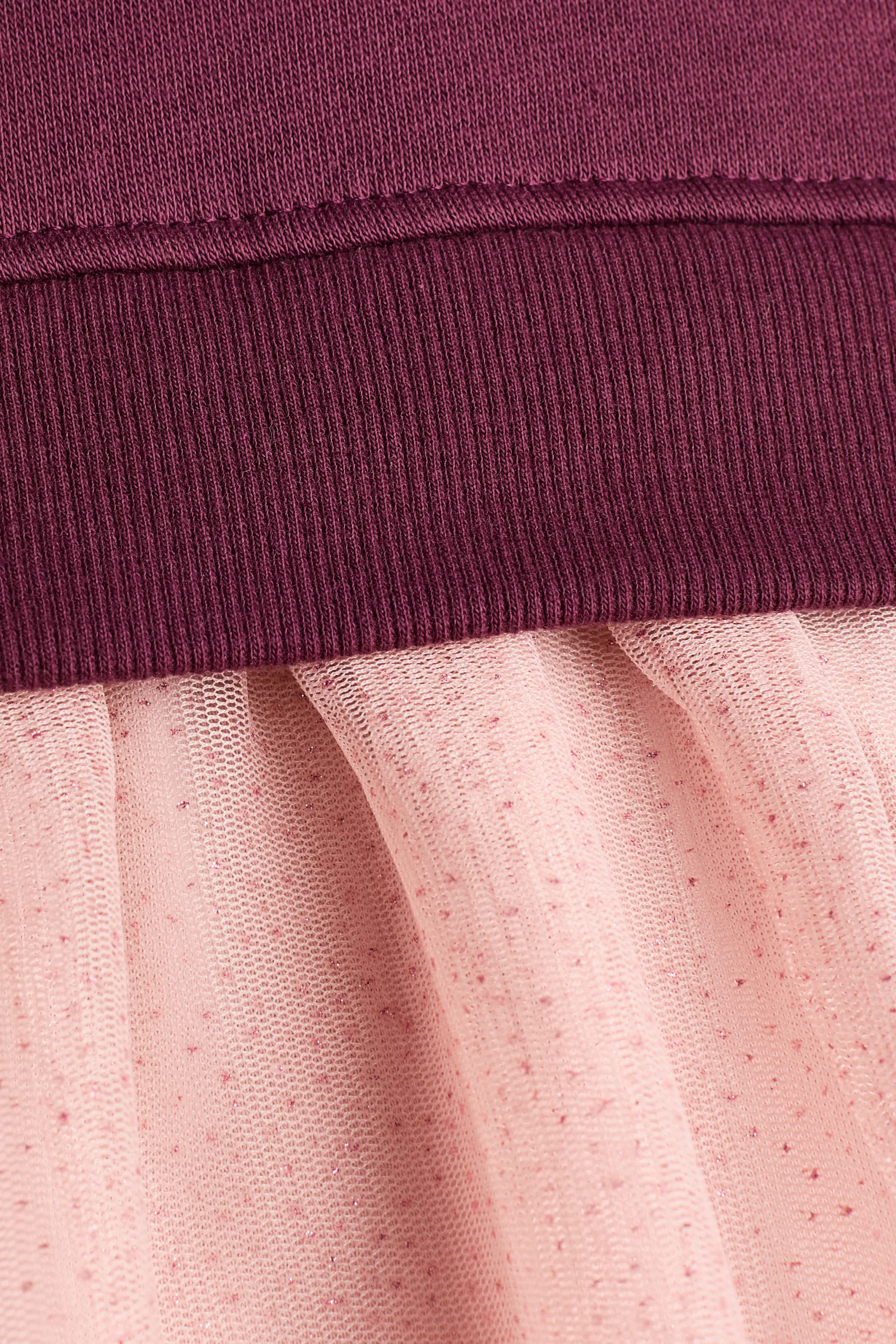 Robe imprimée avec jupe en tulle - Rouge foncé/Hello Kitty