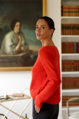 Evie Mohair Sweater - Terracotta — photo 4