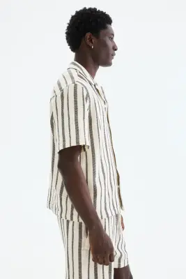 Chemise Regular Fit - Noir/rayé — photo 3