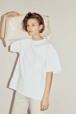 T-shirt loose - Blanc — photo 1