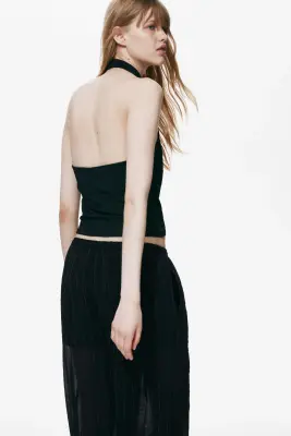 Crinkled balloon trousers - Gris foncé — photo 3