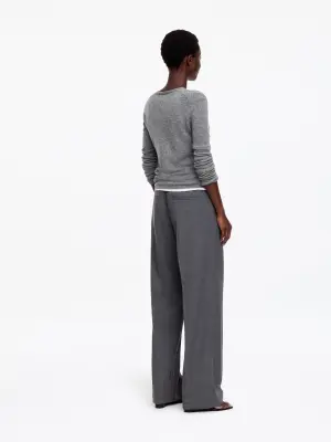 Pantalon tailleur à taille élastiquée - Gris foncé — photo 2