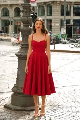 Bardot Linen Dress — photo 1
