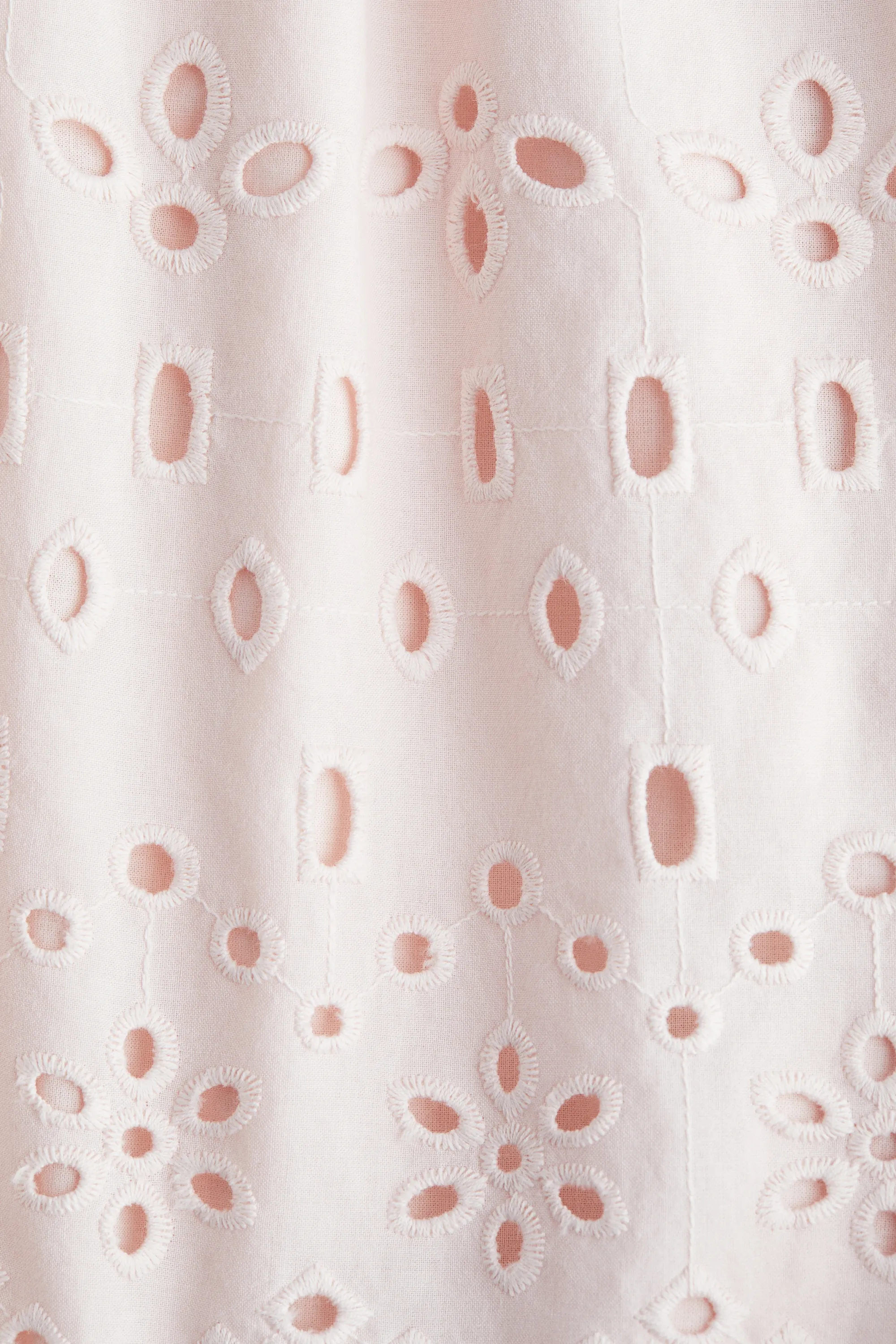 Short avec broderie anglaise - Rose poudré