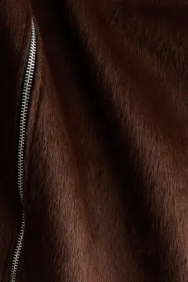 Jupe avec zip devant - Marron foncé — photo 4