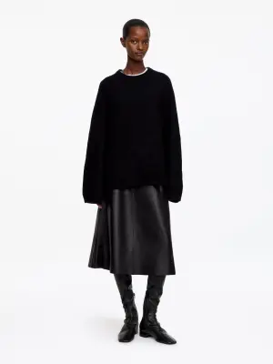Bottes en cuir extensible - Noir — photo 1