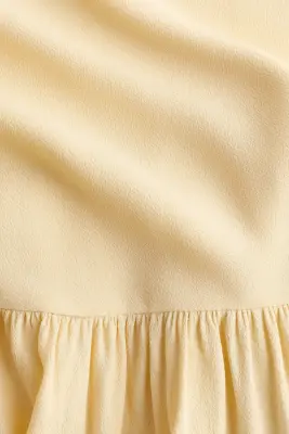 Robe volantée en crêpe - Jaune — photo 3