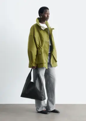 Veste oversize utilitaire - Vert — photo 4