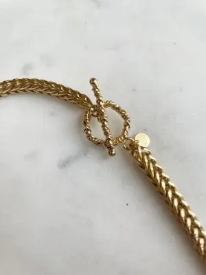Nouveau ! ROOM SERVICE JEWELRY Chaine Tressée Epi de Blé — photo 2