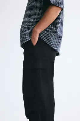 Pantalon cargo Loose Fit - Noir — photo 3