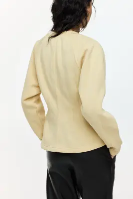 Sweat cintré - Beige — photo 3