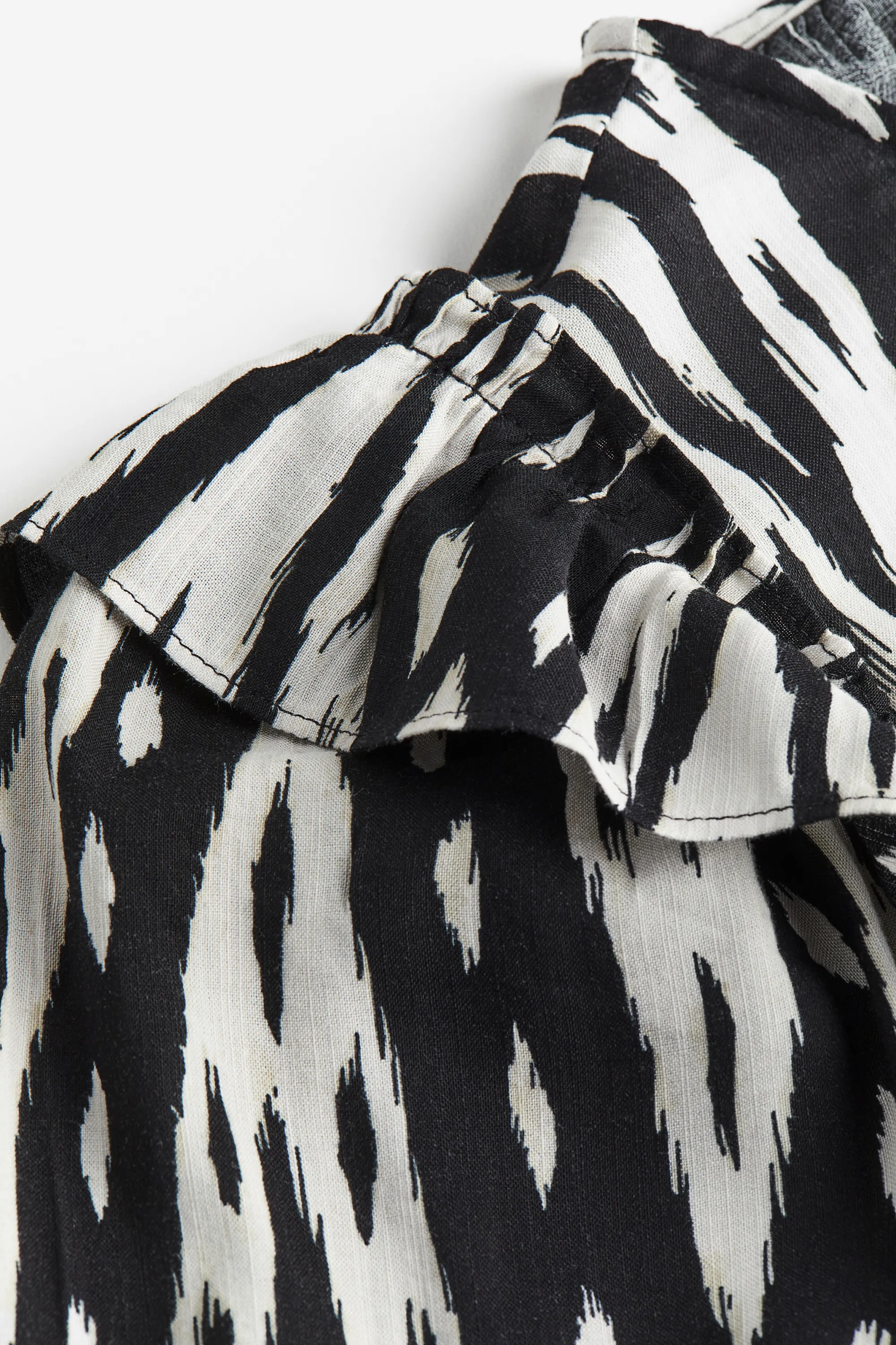 Robe volantée - Noir/motif