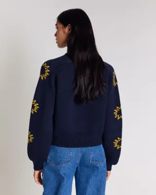 Cardigan Lucile bleu marine — photo 5