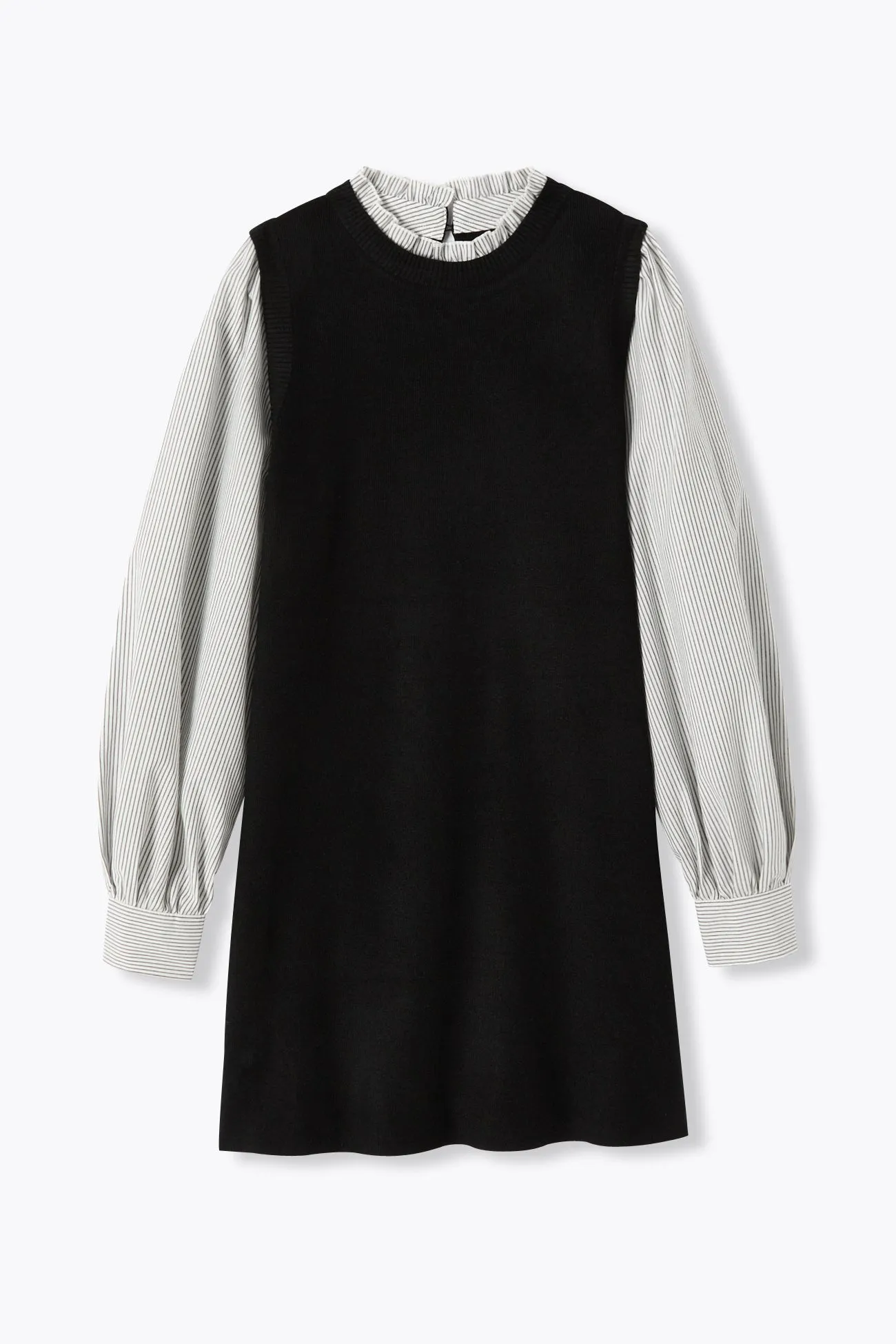 Robe tricot à effet superposé