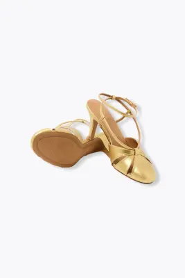 Escarpins dorés slingback — photo 3