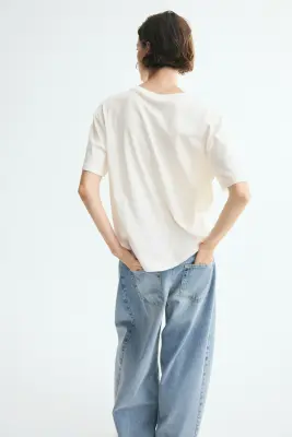 T-shirt oversize imprimé - Crème/La Fruta — photo 2