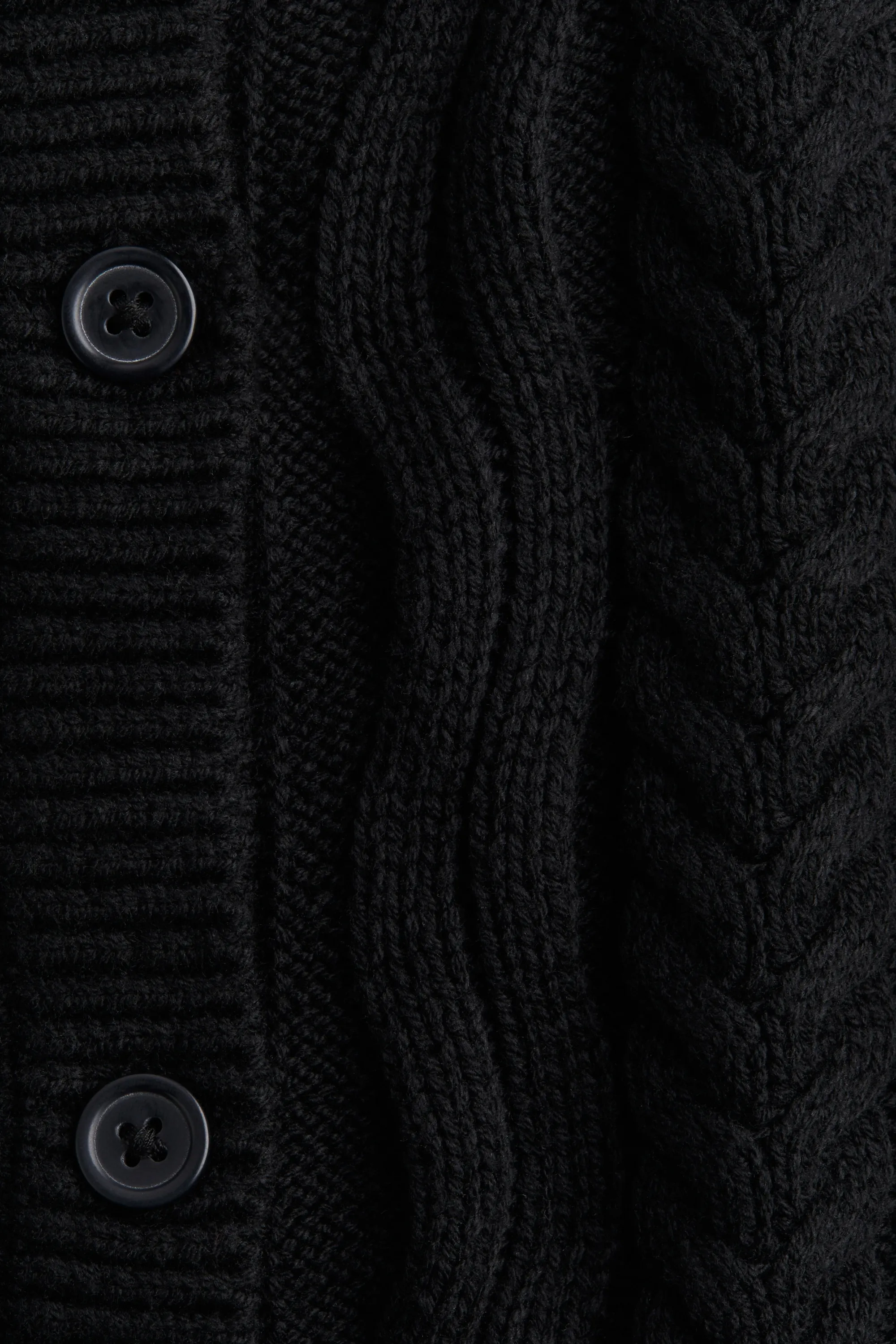 Gilet en maille torsadée - Noir