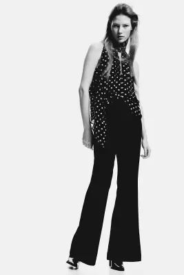 Pantalon chic évasé - Noir — photo 2