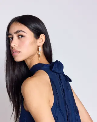 Robe Daphne bleu marine — photo 4