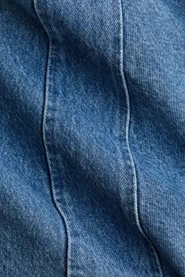 Robe en denim avec jupe évasée - Bleu denim — photo 4