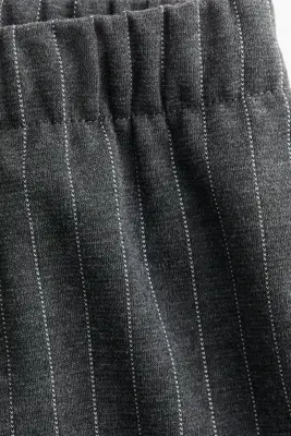 Pantalon barrel en jersey romanite - Gris foncé/rayures tennis — photo 4