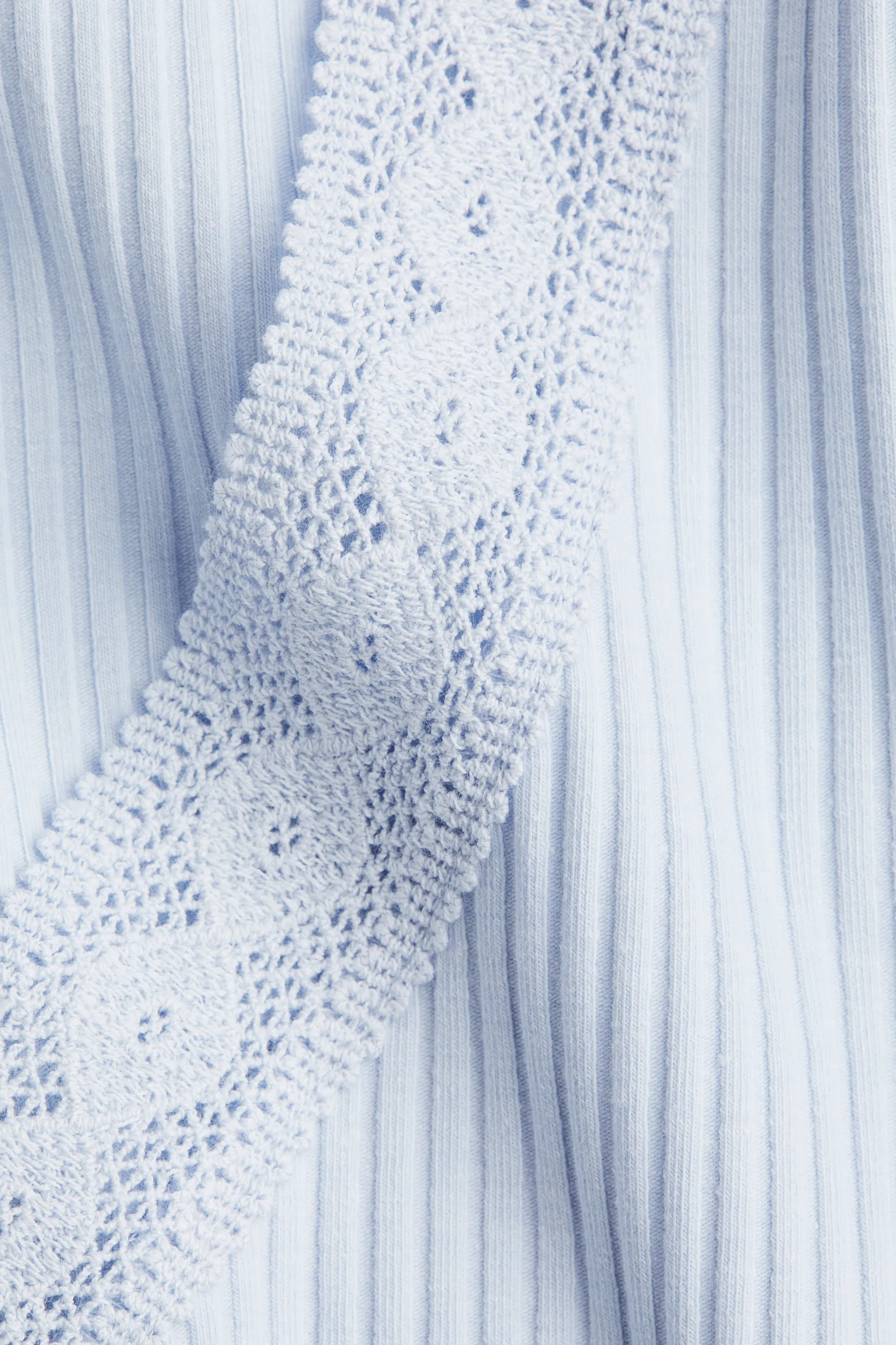 Blouse avec pans à nouer devant - Bleu clair