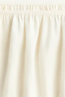 Minijupe en viscose avec dentelle - Crème — photo 5