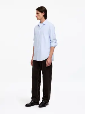 Pantalon ample en velours côtelé OCEAN - Marron — photo 2