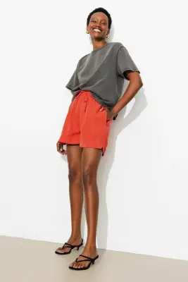 Short fluide uni Femme — photo 3