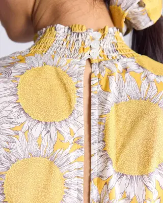 Top Marca imprimé Liberty tournesols jaune — photo 3