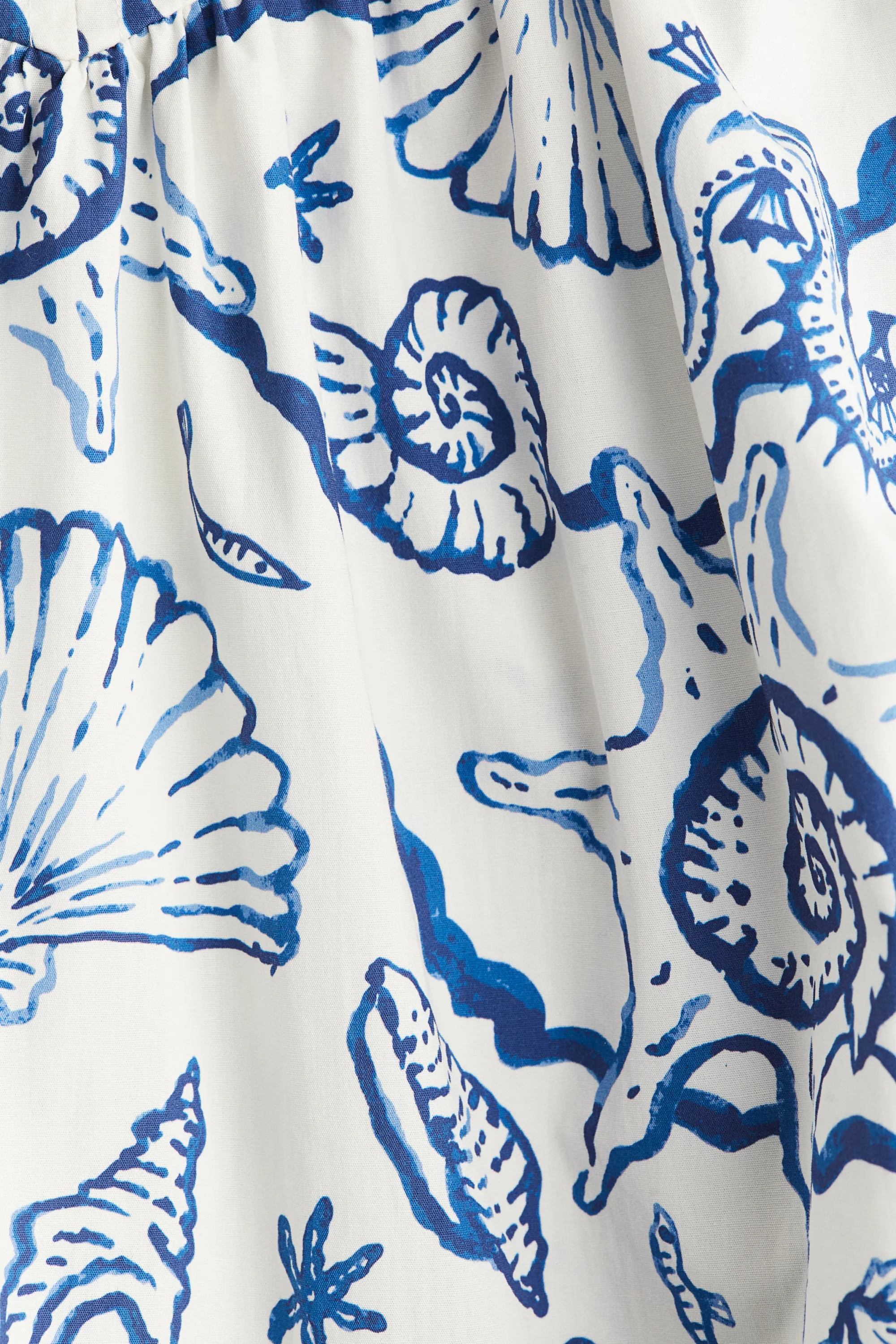 Robe avec jupe évasée - Blanc/coquillages