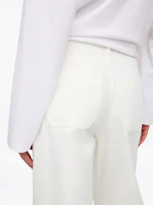 Pantalon utilitaire en toile de coton - Blanc cassé — photo 2