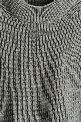 Pull Relaxed Fit en maille côtelée - Vert sauge — photo 5