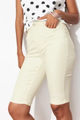 Bermuda slim en toile femme — photo 5