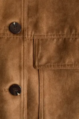 Veste avec col - Beige foncé — photo 4
