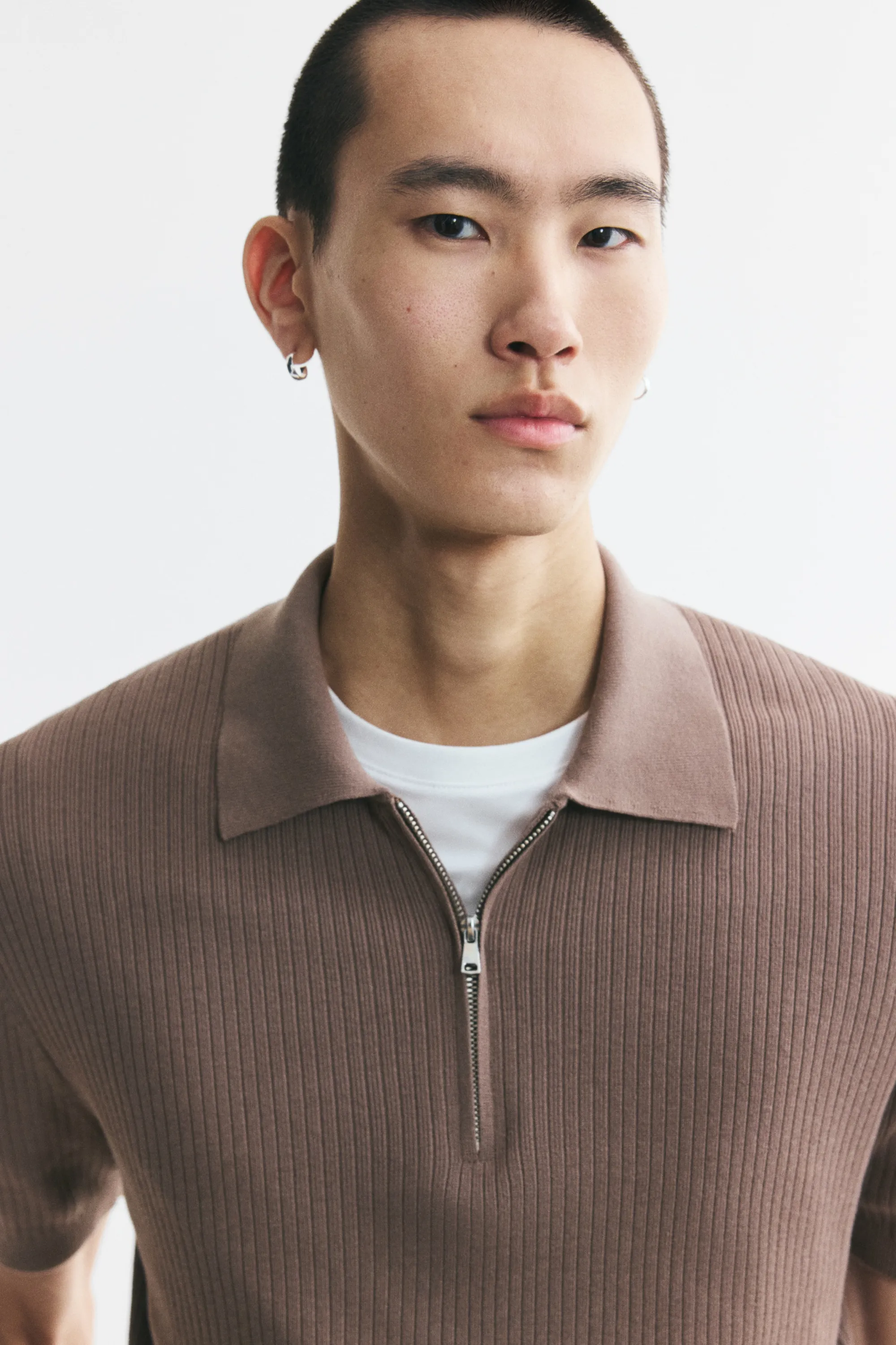 Polo Slim Fit - Taupe foncé