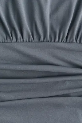 Robe maxi à effet drapé - Gris foncé — photo 3
