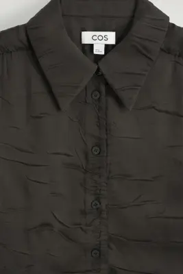 CHEMISE TEXTURÉE - BRUN — photo 5